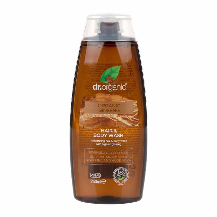 Dr Organic Ginseng Hair & Body Wash 250ml - BeesActive Australia