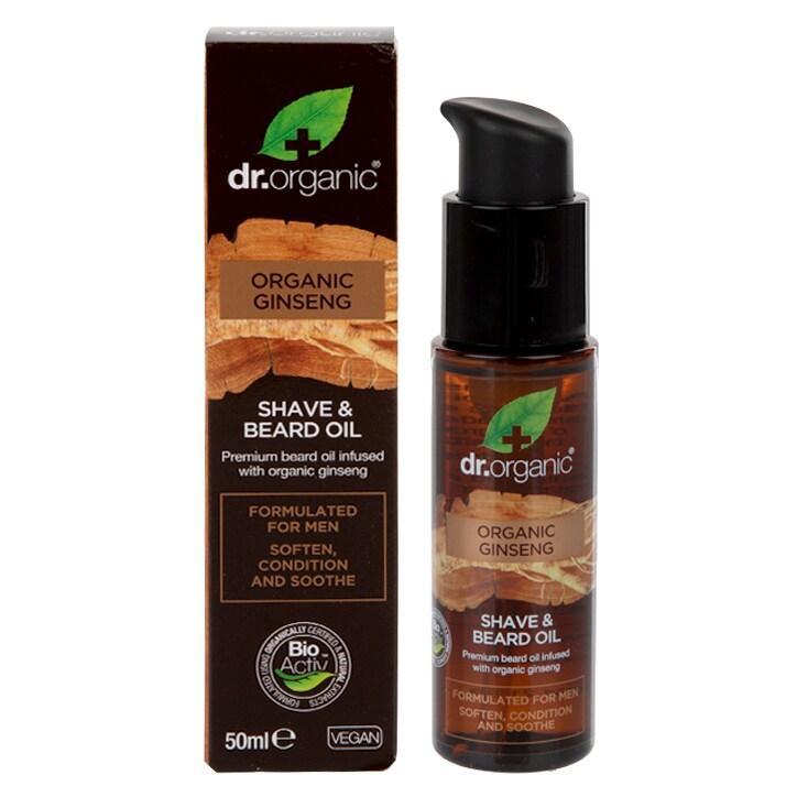 Dr Organic Ginseng Shave & Beard Oil 50ml - BeesActive Australia