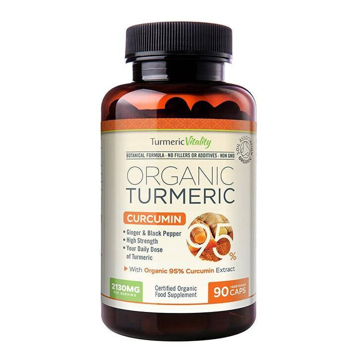Turmeric Vitality Organic Turmeric Curcumin95 90 Capsules - BeesActive Australia