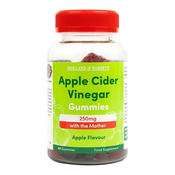 Holland & Barrett Apple Cider Vinegar 250mg with the Mother Apple Flavour 60 Gummies - BeesActive Australia