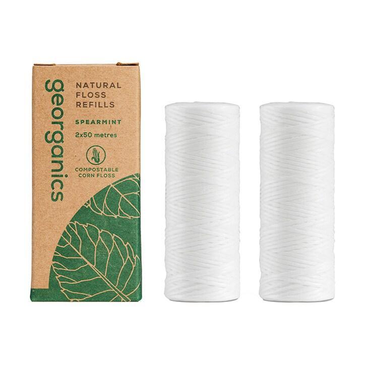 Georganics Natural Floss Refill - Silk Spearmint - BeesActive Australia