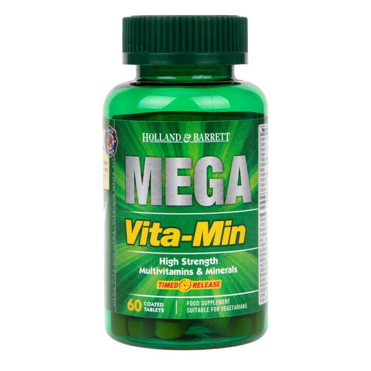 Holland & Barrett Mega Vita-Min Time Release 60 Caplets - BeesActive Australia