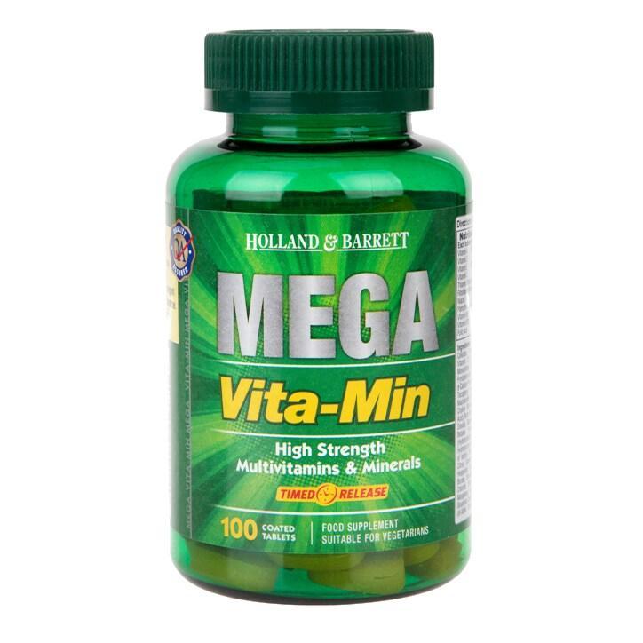 Holland & Barrett Mega Vita-Min Time Release 100 Caplets - BeesActive Australia
