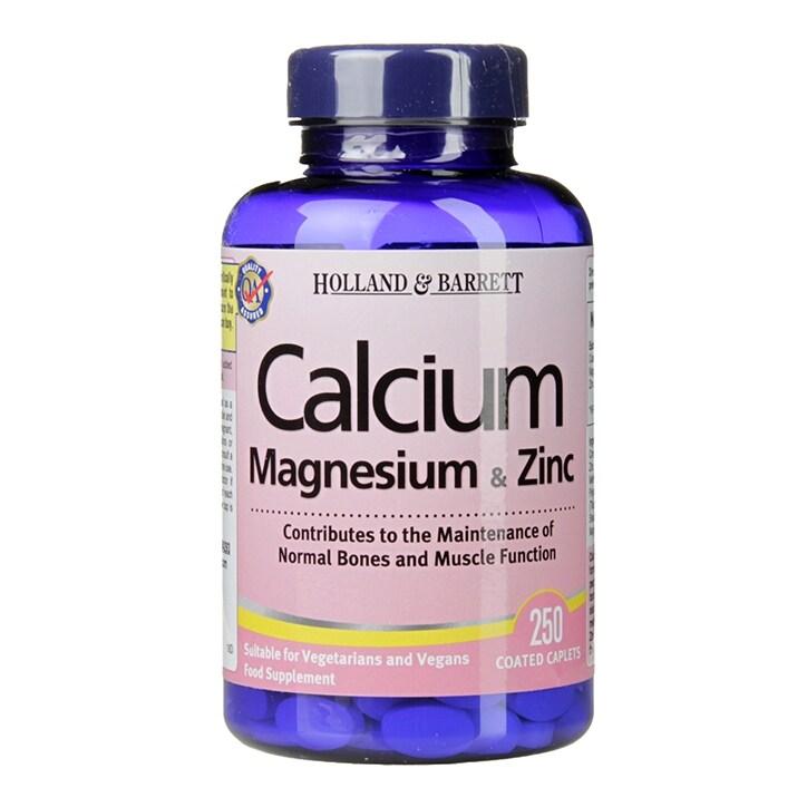 Holland & Barrett Calcium Magnesium & Zinc 250 Caplets - BeesActive Australia