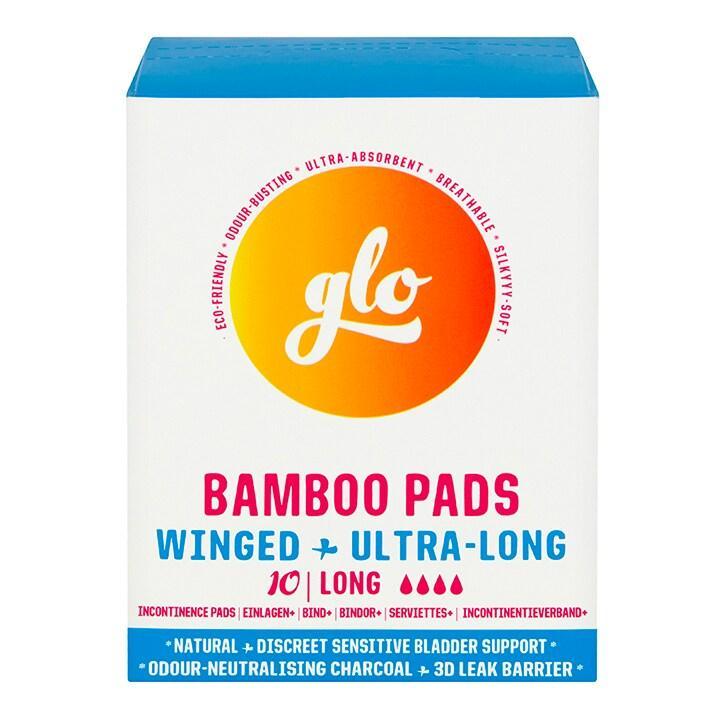 glo Bamboo Long Pads for Sensitive Bladder 10 pack - BeesActive Australia