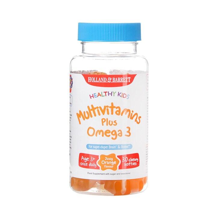 Holland & Barrett Healthy Kids Multivitamins plus Omega 3 30 Softies - BeesActive Australia