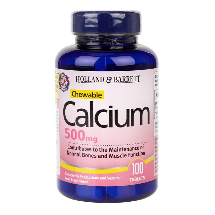 Holland & Barrett Chewable Calcium 100 Tablets 500mg - BeesActive Australia