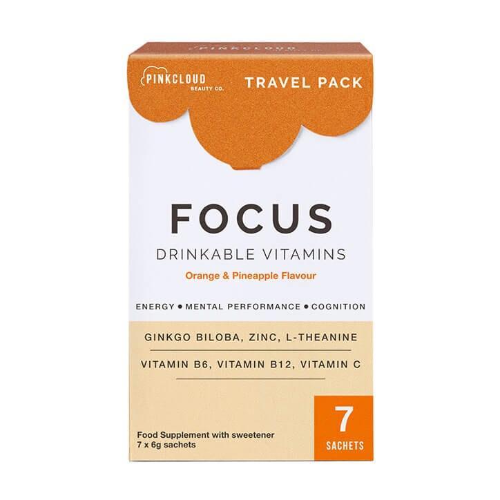 Pink Cloud Focus Drinkable Vitamins Orange & Pineapple 7 Sachets - BeesActive Australia