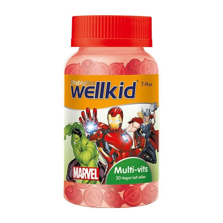 Vitabiotics Wellkid Marvel Multi-Vitamin 7-14 years 50 Vegan Soft Jellies - BeesActive Australia