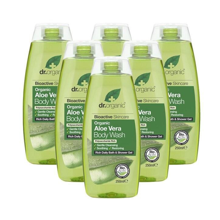 Dr Organic Aloe Vera Bodywash Bundle 6 x 250ml - BeesActive Australia