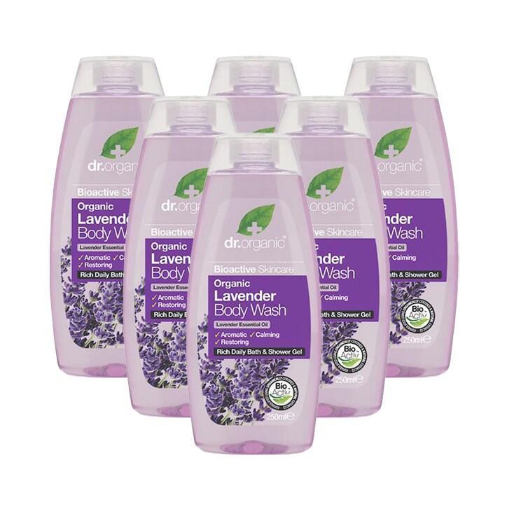 Dr Organic Lavender Bodywash Bundle 6 x 250ml - BeesActive Australia