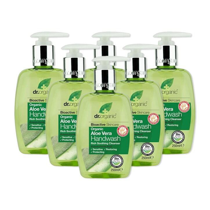 Dr Organic Aloe Vera Handwash Bundle 6 x 250ml - BeesActive Australia