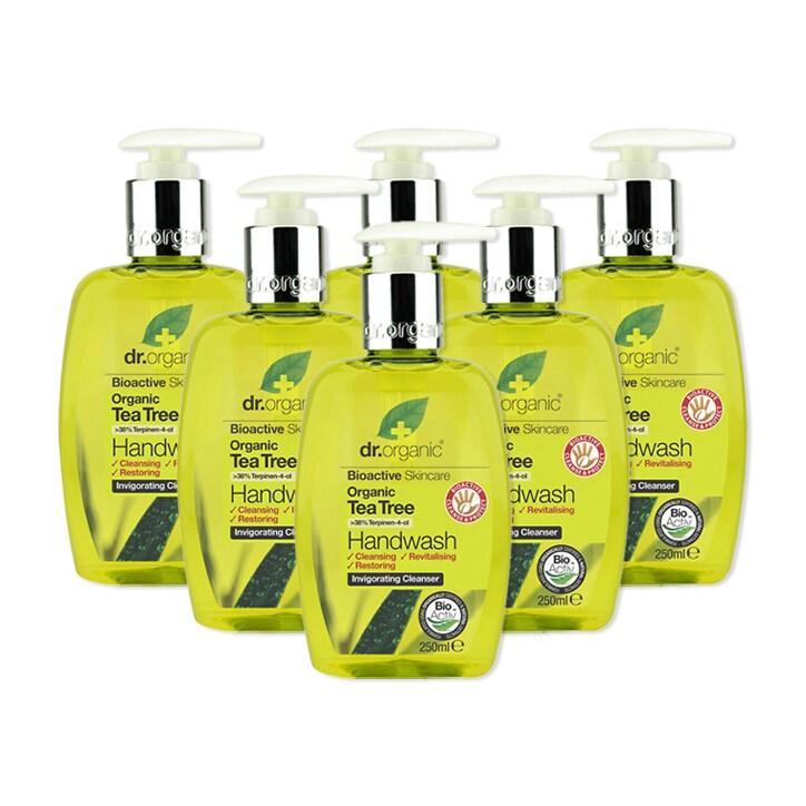 Dr Organic Tea Tree Hand Wash Bundle 6 x 250ml - BeesActive Australia