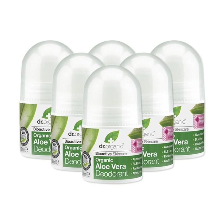 Dr Organic Aloe Vera Deodorant Bundle 6 x 50ml - BeesActive Australia