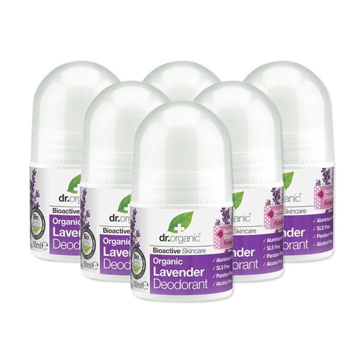 Dr Organic Lavender Deodorant Bundle 6 x 50ml - BeesActive Australia