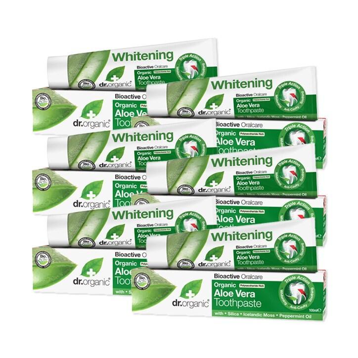 Dr Organic Aloe Vera Toothpaste Bundle 6 x 100ml - BeesActive Australia