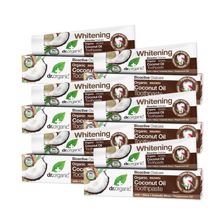 Dr Organic Coconut Oil Toothpaste Bundle 6 x 100ml - BeesActive Australia
