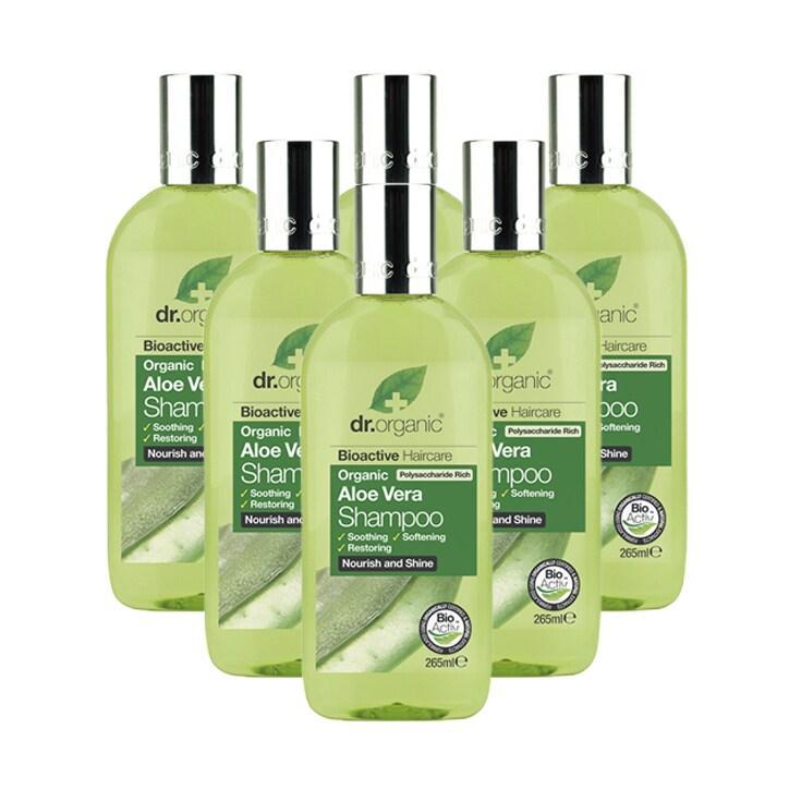 Dr Organic Aloe Vera Shampoo Bundle 6 x 265ml - BeesActive Australia