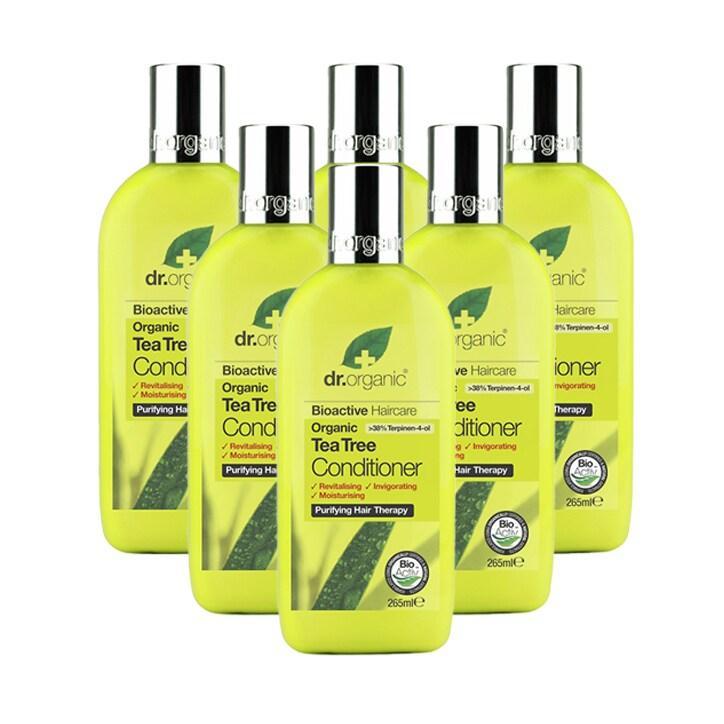 Dr Organic Tea Tree Conditioner Bundle 6 x 265ml - BeesActive Australia