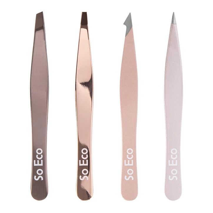 So Eco 4-Piece Rose Gold Tweezer Set - BeesActive Australia