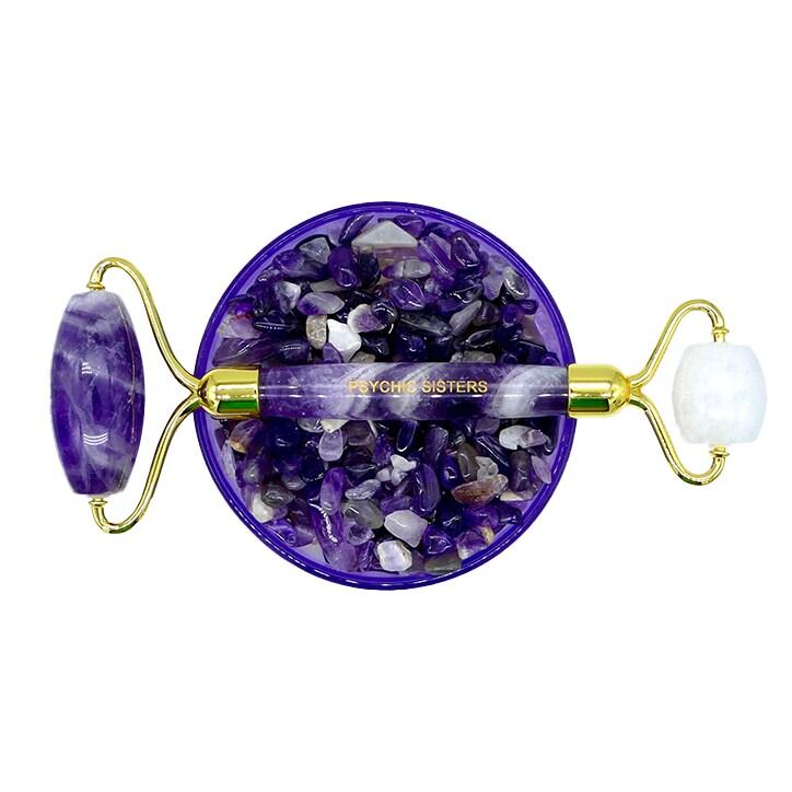 Psychic Sisters Amethyst and Clear Facial Roller - BeesActive Australia
