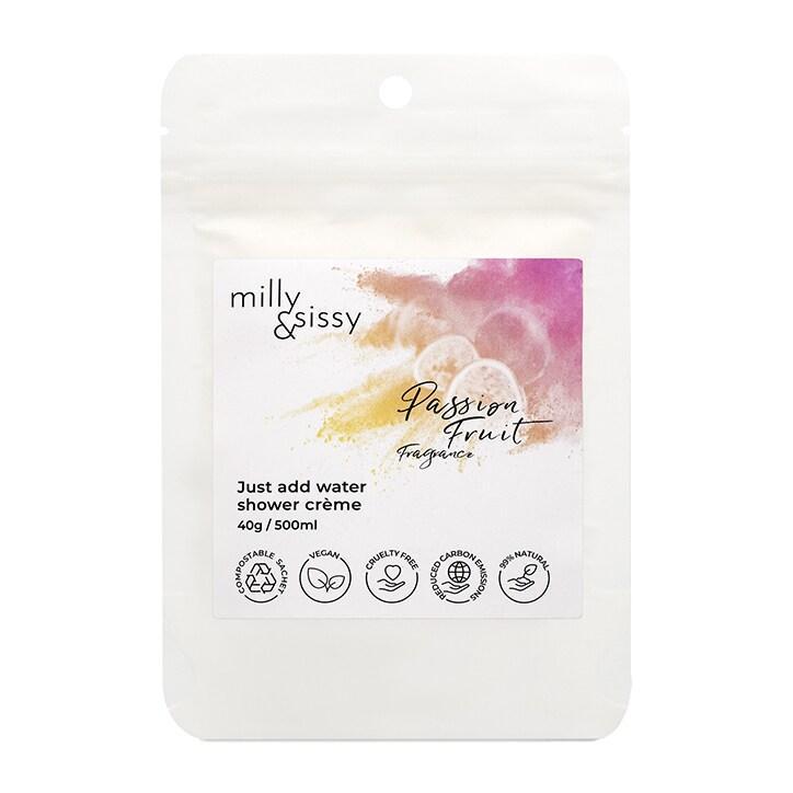 milly&sissy Zero Waste Passion Fruit Shower Crème 500ml - BeesActive Australia