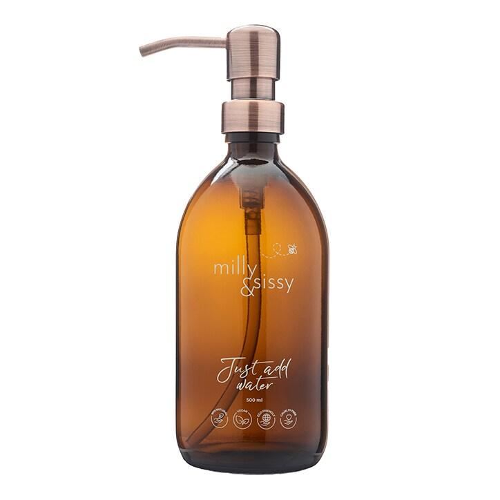 milly&sissy British Made Glass Bottle With Bronzed Pump - BeesActive Australia