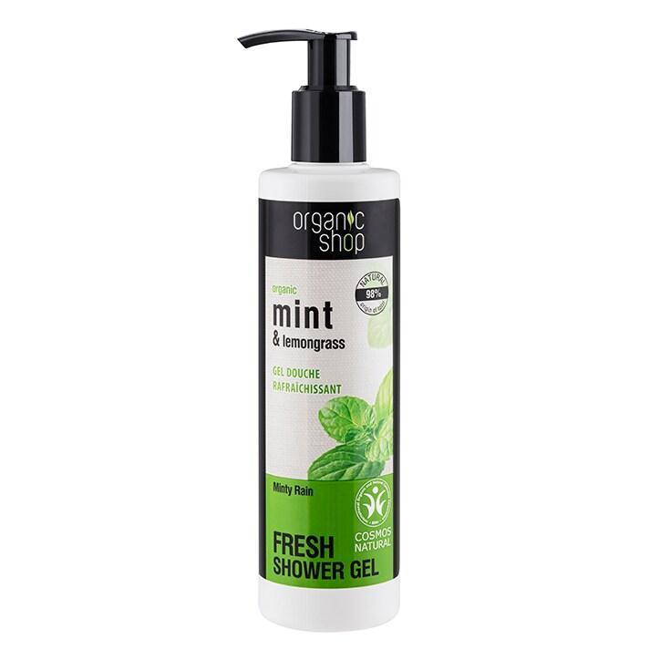 Organic Shop Fresh Minty Rain Shower Gel 280ml - BeesActive Australia