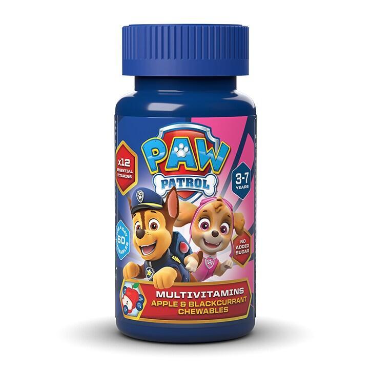 PAW Patrol Nickelodeon Multivitamins Apple & Blackcurrant 60 Chewables - BeesActive Australia