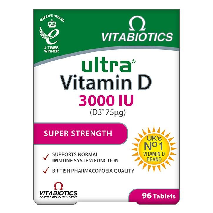 Ultra Vitamin D 3000IU 96 Tablets - BeesActive Australia