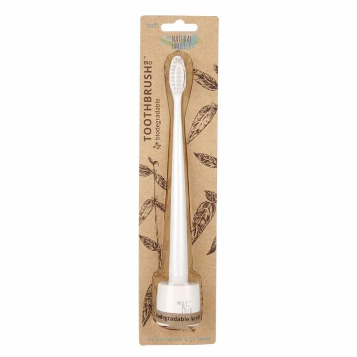 The Natural Family Co. Bio Toothbrush & Stand - Ivory Desert - BeesActive Australia