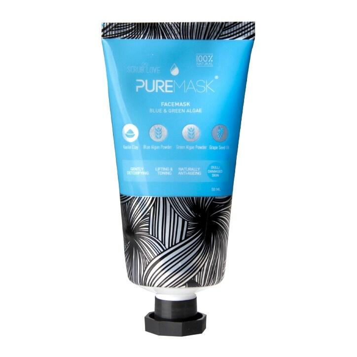 Scrub Love Puremask Blue & Green Algae Clay Mask 50ml - BeesActive Australia