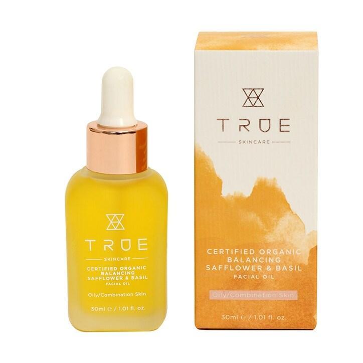 True Skincare Organic Balancing Safflower & Basil Facial Oil 30ml - BeesActive Australia