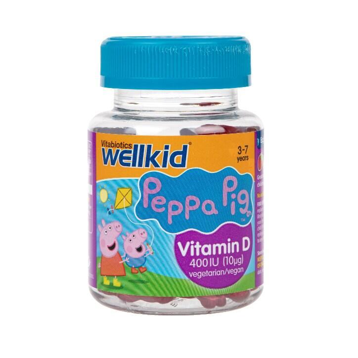 Vitabiotics Wellkid Peppa Pig Vitamin D Strawberry Flavour 400iu 30 Jellies - BeesActive Australia