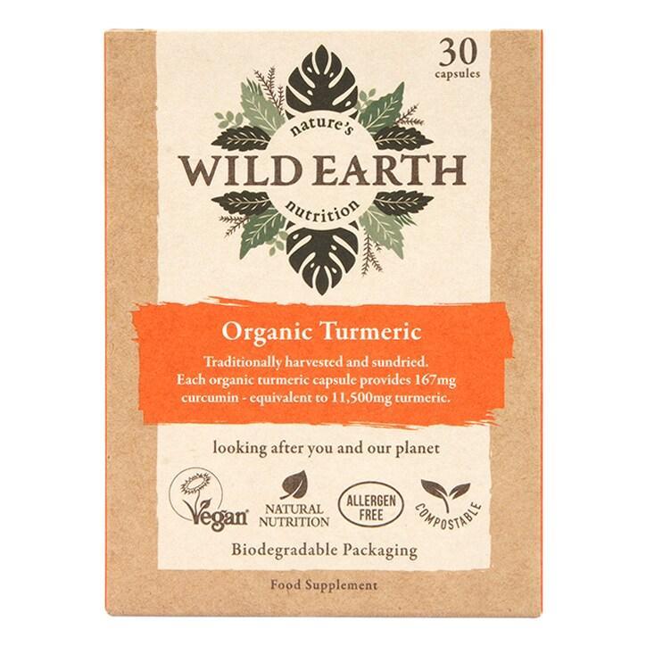 Wild Earth Organic Turmeric 30 Capsules - BeesActive Australia