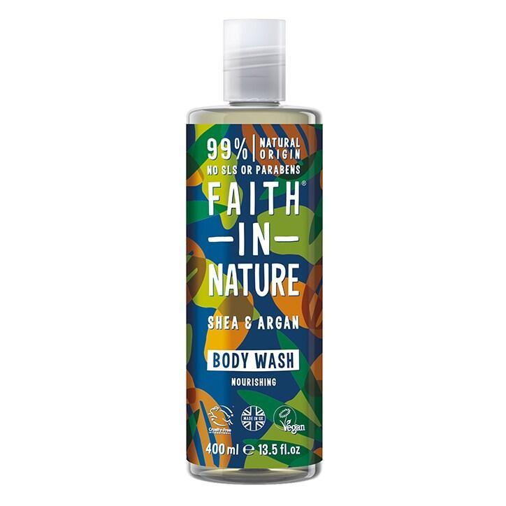 Faith in Nature Shea & Argan Body Wash 400ml - BeesActive Australia