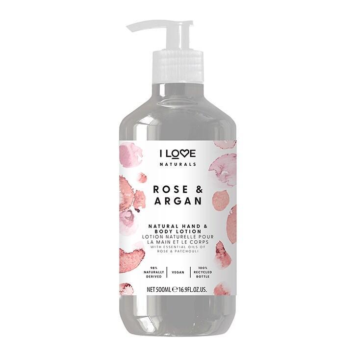I Love Naturals Rose & Argan Hand & Body Lotion 500ml - BeesActive Australia