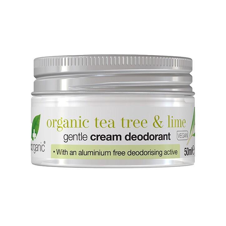 Dr Organic Tea Tree and Lime Cream Deodorant 50ml - BeesActive Australia