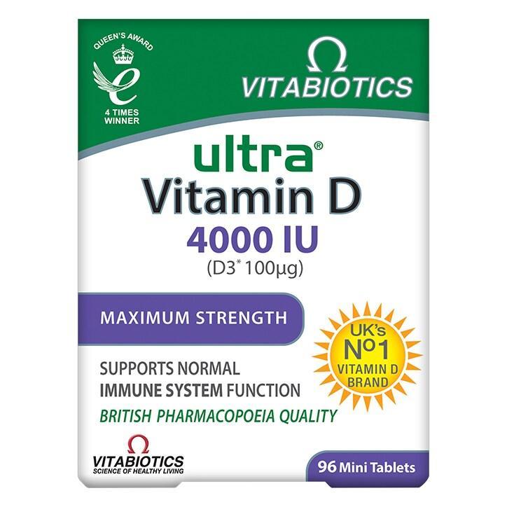 Vitabiotics Ultra Vitamin D3 4000IU 96 Tablets - BeesActive Australia