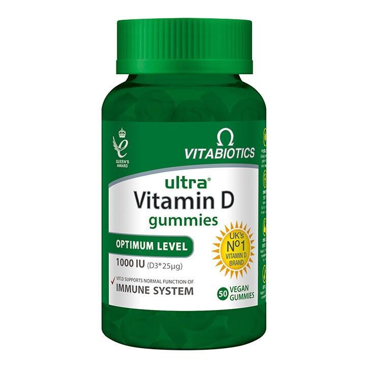 Vitabiotics Ultra Vitamin D3 1000iu Vegan 50 Gummies - BeesActive Australia