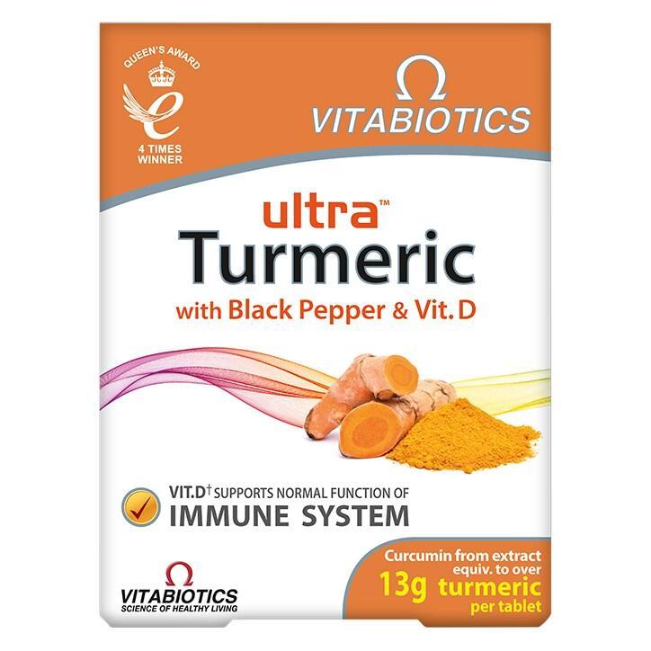 Vitabiotics Ultra Turmeric with Black Pepper & Vitamin D 60 Tablets - BeesActive Australia