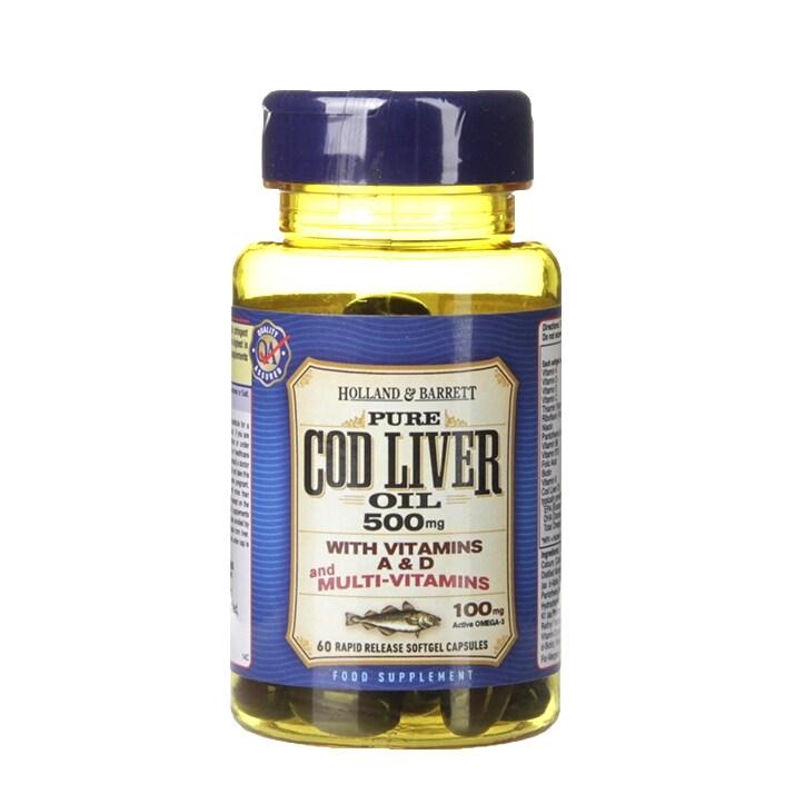 Holland & Barrett Cod Liver Oil with Multi Vitamins 60 Capsules 500mg - BeesActive Australia