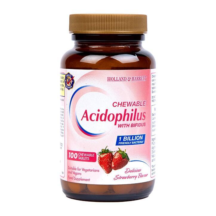 Holland & Barrett Acidophilus Chewable Strawberry 100 Tablets - BeesActive Australia