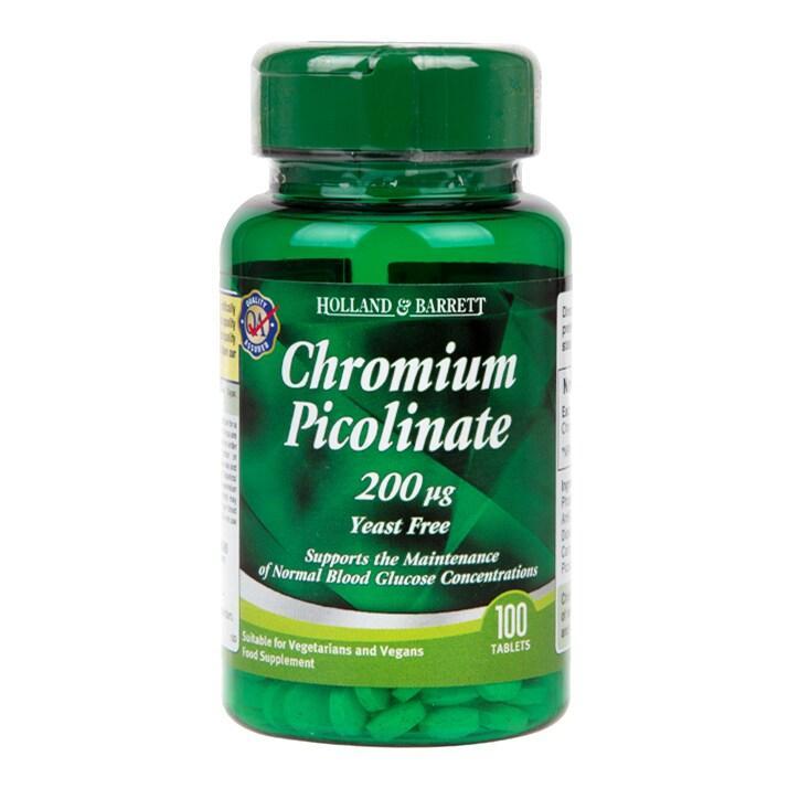 Holland & Barrett Chromium Picolinate 100 Tablets 200ug - BeesActive Australia