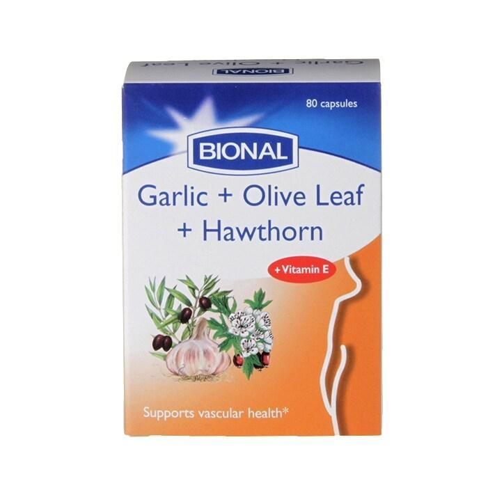 Bional Garlic, Olive Leaf & Hawthorn 80 Capsules - BeesActive Australia