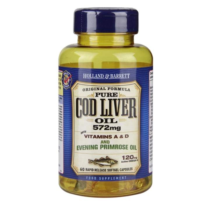 Holland & Barrett Cod Liver Oil with Evening Primrose 60 Capsules 500mg - BeesActive Australia
