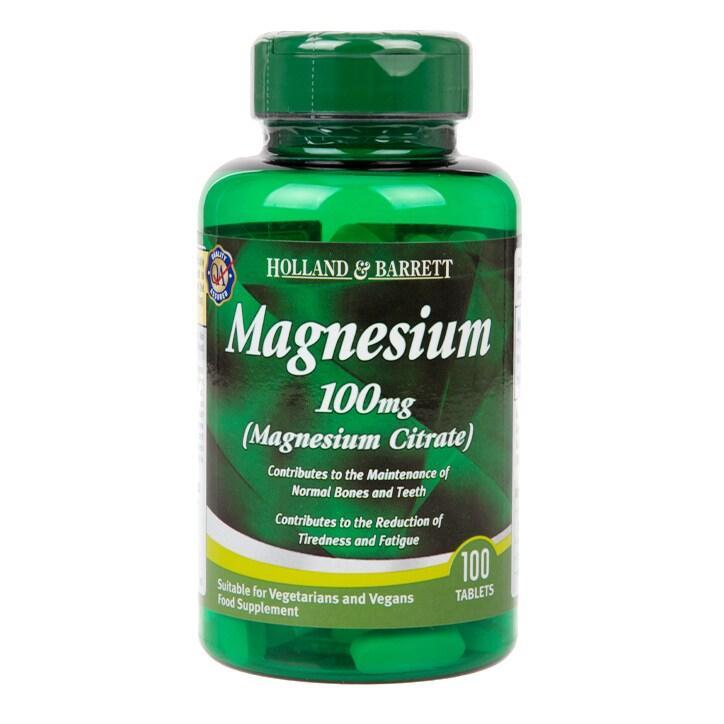 Holland & Barrett Magnesium Citrate 100mg 100 Tablets - BeesActive Australia