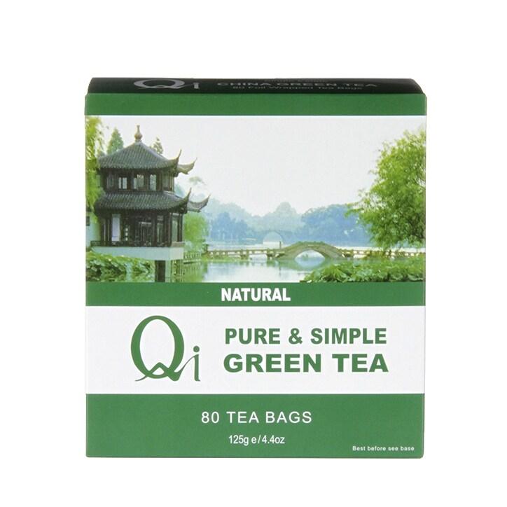 Qi Teas Green Tea Pure & Simple 80 Tea Bags - BeesActive Australia