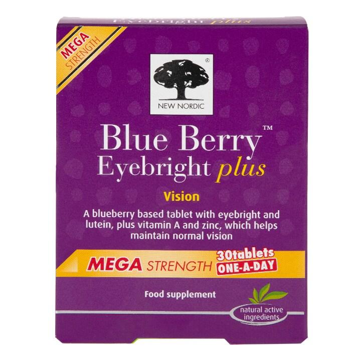 New Nordic BlueBerry Eyebright Plus One-a-Day 30 Tablets - BeesActive Australia