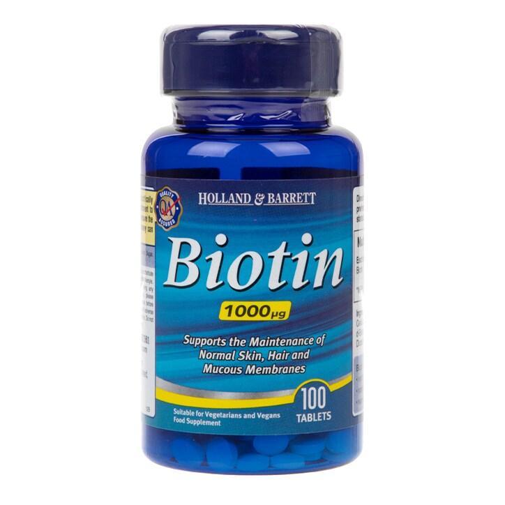 Holland & Barrett Biotin 100 Tablets 1000ug - BeesActive Australia